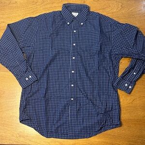 Brooks Brothers Navy Plaid Button Down Shirt